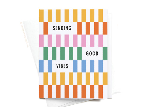 Sending Good Vibes Letterpress Greeting Card - Onderkast Studio