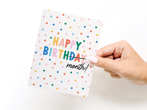 Happy Birth-month Letterpress Greeting Card - Onderkast Studio