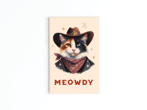 Meowdy Cowboy Cat Refrigerator Magnet