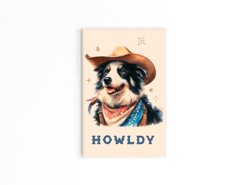 Howldy Cowboy Dog Refrigerator Magnet