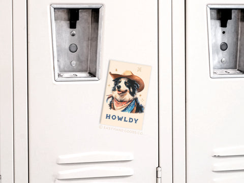 Howldy Cowboy Dog Refrigerator Magnet