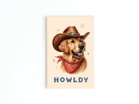 Howldy Cowboy Dog Refrigerator Magnet
