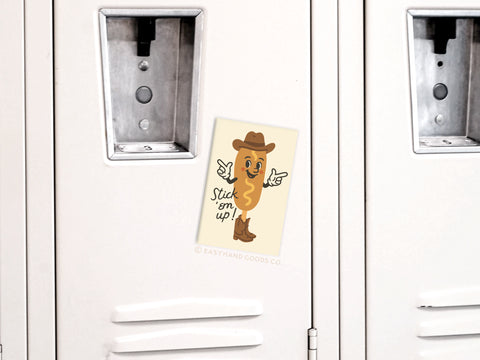 Stick 'Em Up Corndog Cowboy Refrigerator Magnet