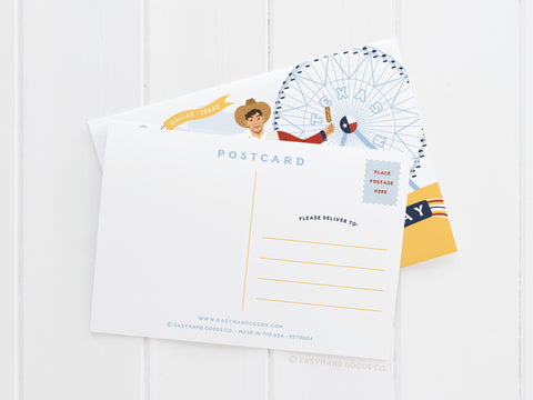 Howdy Folks Postcard