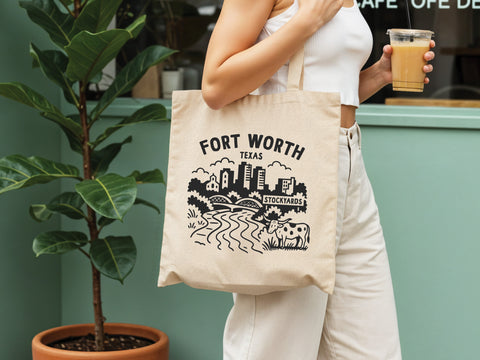 Fort Worth Skyline Tote Bag