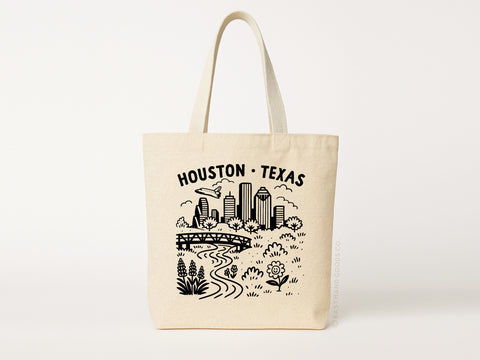 Houston Skyline Tote Bag