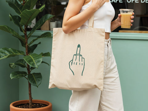 Middle Finger Tote Bag