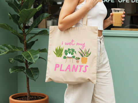I Wet My Plants Tote Bag
