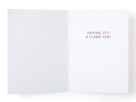 Happy Birthday! Llama Greeting Card