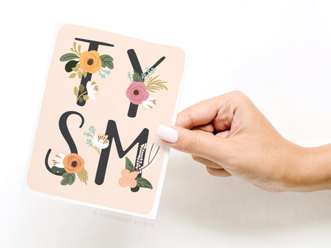 TYSM Floral Greeting Card