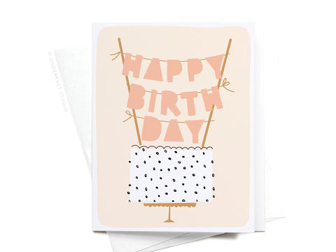 Happy Birthday Cake Topper Greeting Card