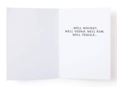Well Wishes for Your Birthday Bar Shelves Greeting Card