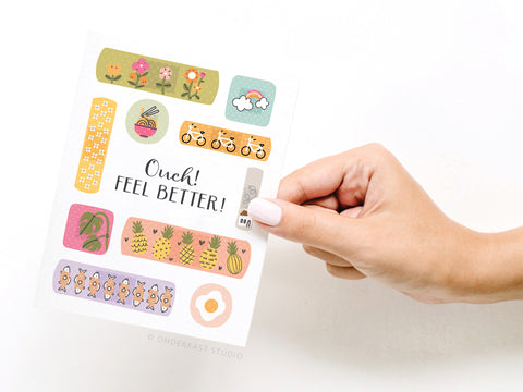 Ouch! Feel Better Bandages Greeting Card
